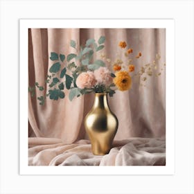 Gold Vase 4 Art Print