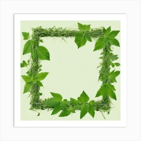 Frame Of Green Leaves 2 Art Print