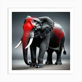 Elefante Rojinegro Art Print