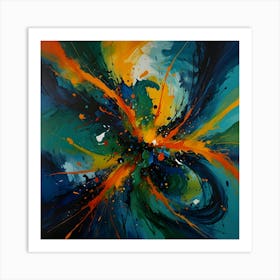 A mesmerizing swirl of vibrant colors Art Print