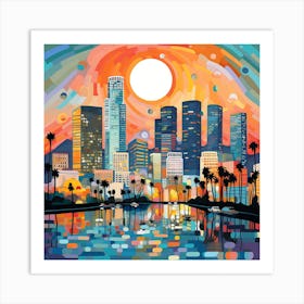 Los Angeles Cityscape Art Print