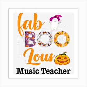 Fab Boo Lous Music Teacher Funny Boo Ghost Halloween Horror Art Print