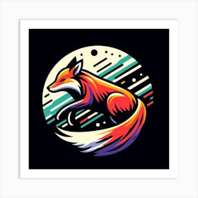 Fox In Space 1 Art Print