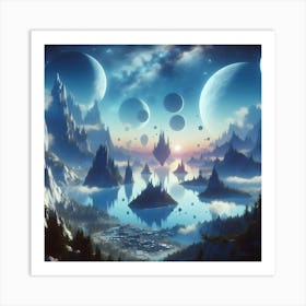 Futuristic Landscape Art Print