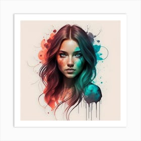 Vektor Create An Exquisite Alkohol Ink Painting 1 Art Print