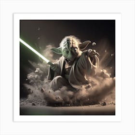 Yoda Using The Force Star Wars Art Print Art Print