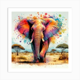 Elephant In The Wild Art Print