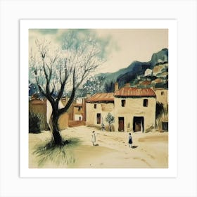 Village In Mallorca Art Print