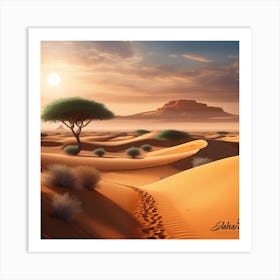 Desert Landscape 110 Art Print