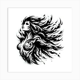 Tattoo Design Of A Woman Art Print