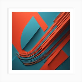 Abstract D Colors Art Print