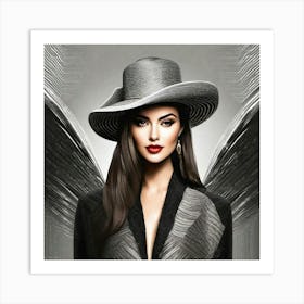 Angel In A Hat Art Print