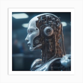 Robot Portrait 16 Art Print