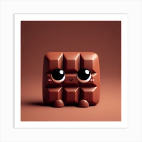 Cute Chocolate Bar Art Print