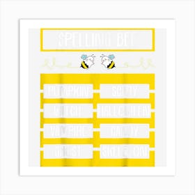 Spelling Bee Pun Halloween Costume For Teachers Art Print