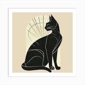 Cat With Sun Art Print