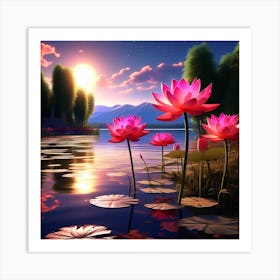 Lotus Flower 9 Art Print