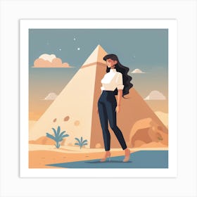 Woman In The Egypt Art Print