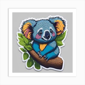 Koala Sticker 11 Art Print