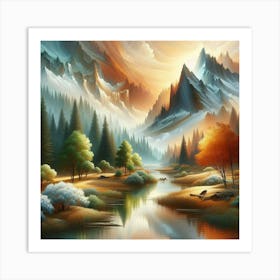 Autumn In The Mountains 1 Art Print