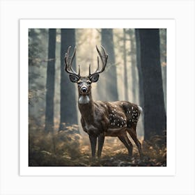 Deer In The Forest 192 Art Print