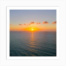 Sunrise Over The Ocean Art Print