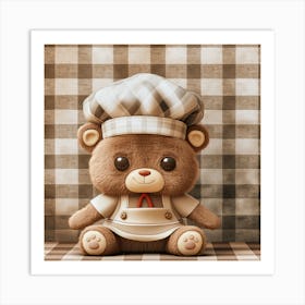 Chef Teddy Bear Art Print