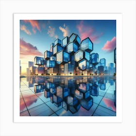 Futuristic Cityscape 13 Art Print