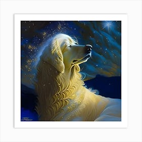 Beautiful Celestial Dog Art Print