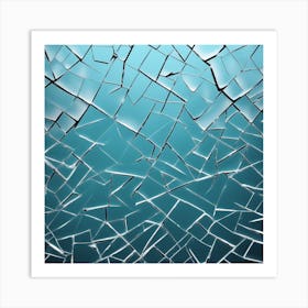 Broken Glass Background 11 Art Print