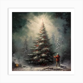 Brushed Christmas Nostalgia Art Print