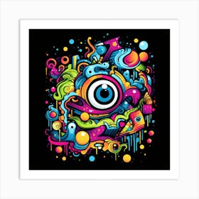 Psychedelic Eye Art Print