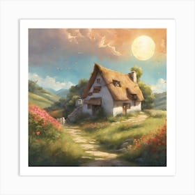 Thatched Cottage Art Print