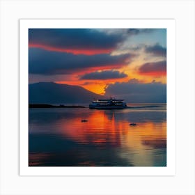 Sunset On The Water 36 Art Print