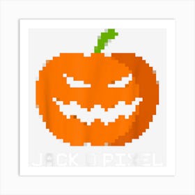 Funny Halloween Gaming Skills Gamer Jack O Lantern Pumpkin Art Print