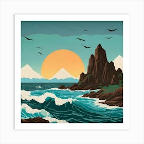 Seascape Stock Videos & Royalty-Free Footage Art Print