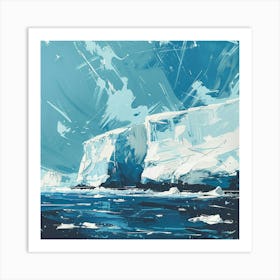 Icebergs Art Print