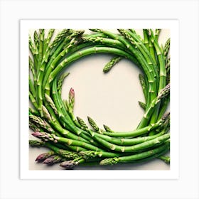 Asparagus Wreath Art Print