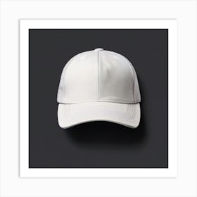 White Baseball Cap 4 Art Print