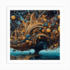 Outer Space Tree Art Print