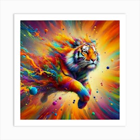 Colorful Tiger Art Print