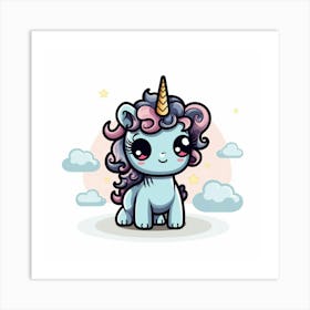 Cute Unicorn 265 Art Print