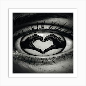 Heart Shape In The Eye Art Print