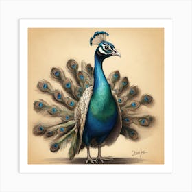 Peacock 46 Art Print