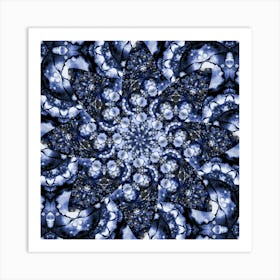 Blue Abstract Pattern From Spots 1 Art Print