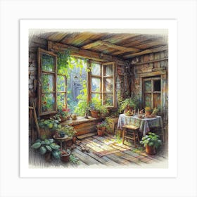 Room In Old House Art Print