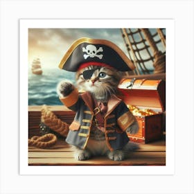 Pirate Kitten 3 Art Print