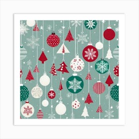 Christmas Ornaments 104 Art Print