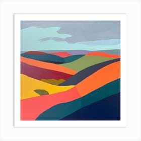 Colourful Abstract The North York Moors England 2 Art Print