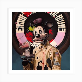 Not Mickey Mouse by banksy Art Print